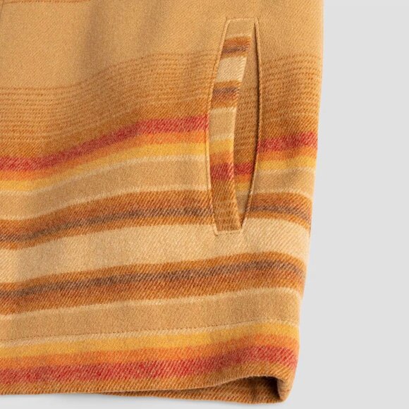 New Mens Pendleton Silverton Shearling Wool Coat Jacket Ralston Stripe XL Sunset - Picture 5 of 7